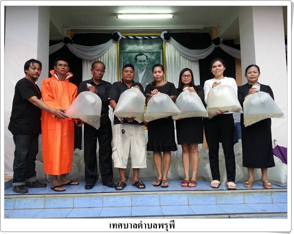 มอบพันธุ์ปลาปล่อยแหล่งน้ำสาธารณะเพื่อถวายเป็นพระราชกุศล<br>เนื่องในพิธีทรงบำเพ็ญพระราชกุศสตมวาร (100 วัน)